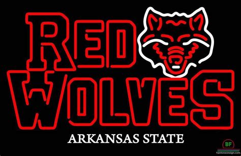 Hanto Neon Sign Neon Signs Arkansas State Red Wolf