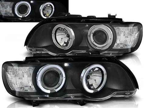 They are lit by a single bulb in each headlight housing. Frontlykter BMW X5 E53 09.99-10.03 ANGEL EYES BLACK BM45 | Nomax.no磊