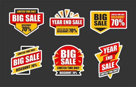 Set Of Promotional Sale Sticker 2838915 Vector Art At Vecteezy