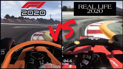 The official formula 1® esports account! F1 2020 VS REAL LIFE F1! direct comparisson - YouTube
