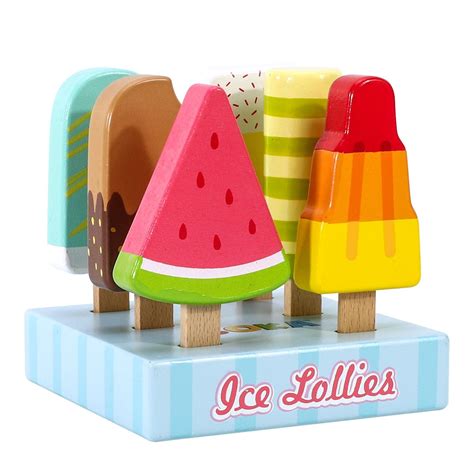 Buy Soka Wooden Ice Lollies 7 Pieces Ice Cream Popsicle Selection