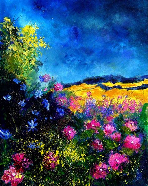 Buy Pink Flowers A Oil On Canvas By Pol Ledent From Belgium It