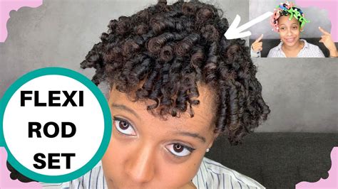 Flexi Rod Set On Wet Short Type 4 Natural Hair Full Tutorial Heatless Curls Usingtextureid Youtube