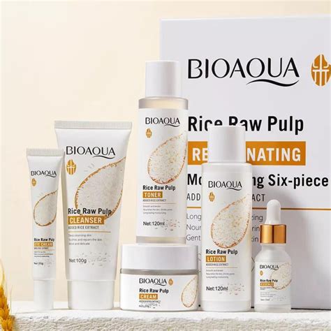 All In One Rice Raw Pulp Skin Care Products Set Bioaqua Pakistan