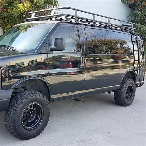 Install Of Aluminess Roof Rack And Ladder On This Chevy 4x4 Van 4x4