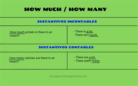 HOW MUCH / HOW MANY - EJERCICIO 1