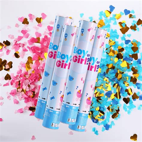 Buy Tgbyhn Gender Reveal Confetti Powder Cannon Pink Or Blue Colors