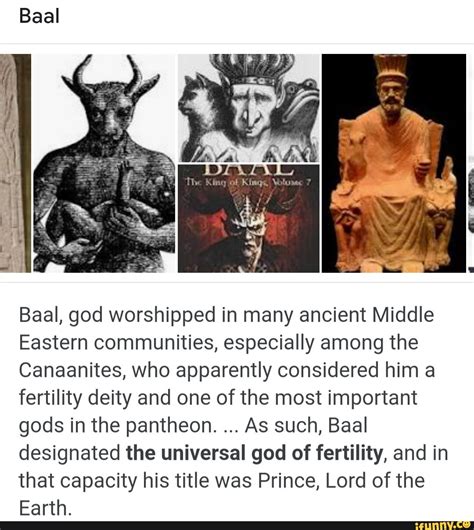 Baal Baal God Worshipped In Many Ancient Middle Eastern Communities