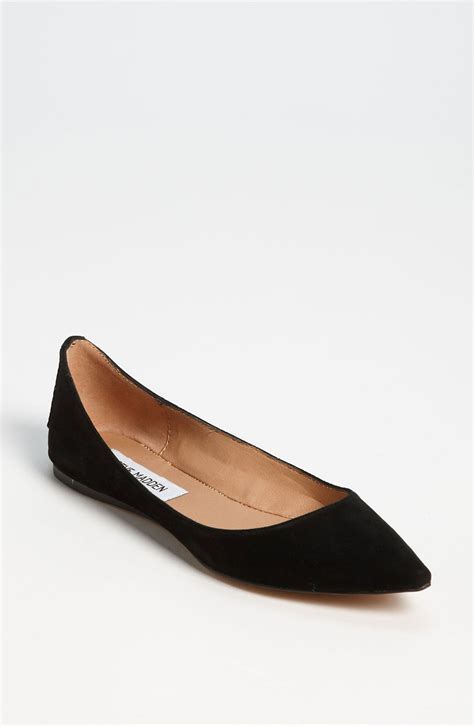 Steve Madden Vegasss Flat In Black Black Suede Lyst