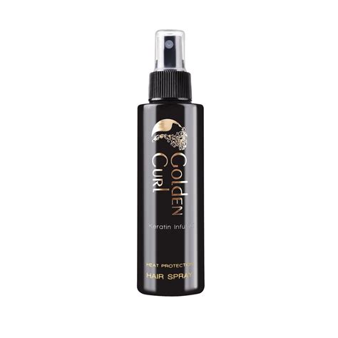 Straight, wavy, curly, and coily hair texture: Heat protection hair spray Golden Curl 150ml | Είδη ...