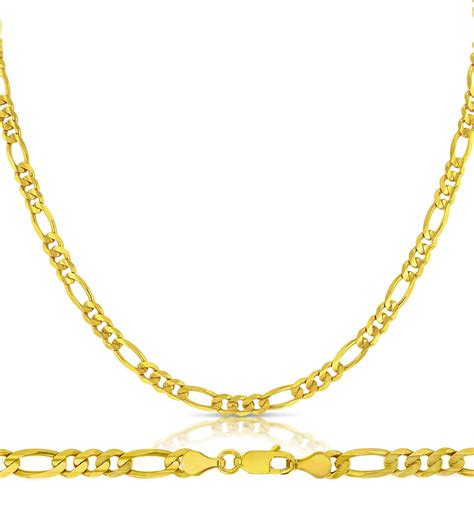 14k Gold 60mm Figaro Chain 24 Inches