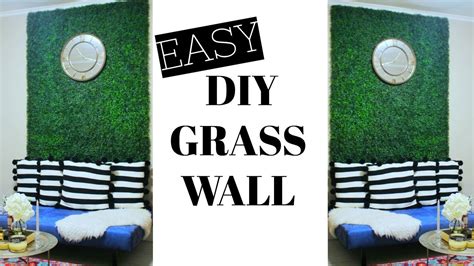 Easy Diy Faux Grass Wall ⎮ Glam Up Any Room Youtube