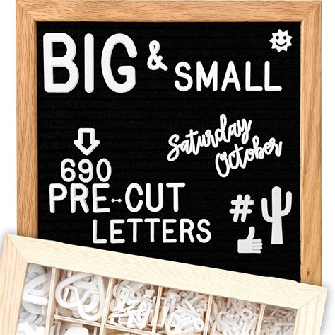 Buy Felt Letter Board 10x10 Black 685 Pre Cut Letters Stand