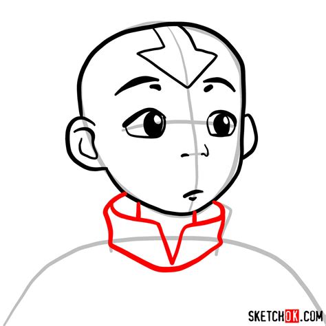 How To Draw Aang S Iconic Face In Steps Avatar Drawing Guide