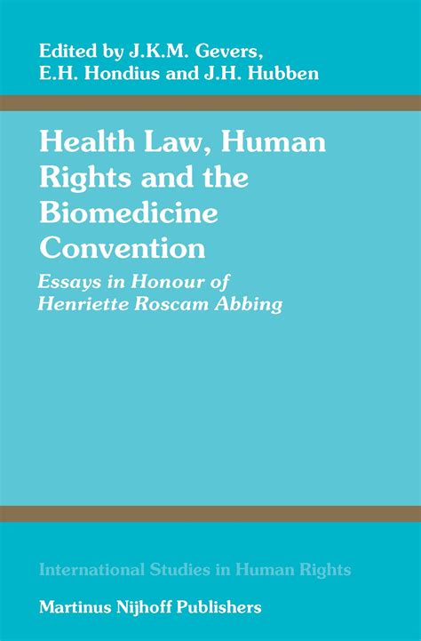 index in health law human rights and the biomedicine convention