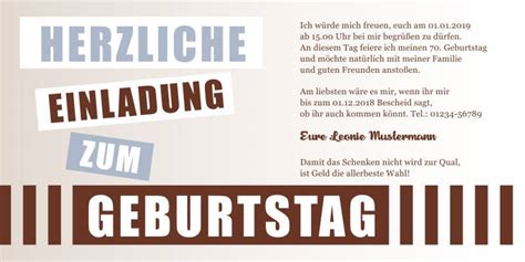 Hochformat einladung zum geburtstag (vertikale eine, vielleicht etwas übertrieben, bunte einladungskarte zum geburtstag. Originelle Einladungskarten 70 Geburtstag. Persönliche ...