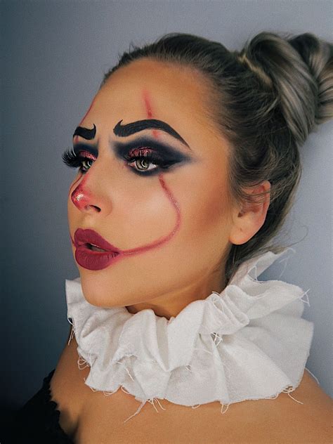 Glam Pennywise Halloween Costume Makeup Pennywise Halloween Costume