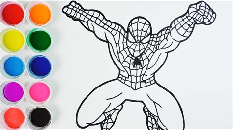 Cómo Dibujar Spiderman Arte Y Color Para Niños How To Draw