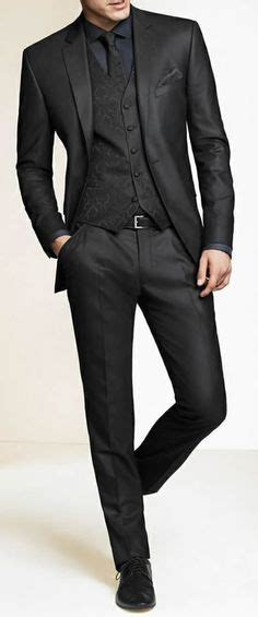 Men's brown corduroy suit three button jacket tuxedos wedding prom blazer custom. 15 Black Suits for the Perfect Groom - Mens Wedding Style