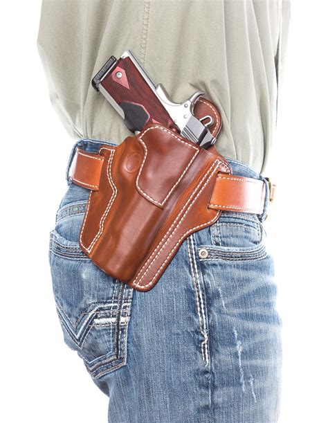 Leather Concealed Carry Pancake Holster Diamond D Custom Leather