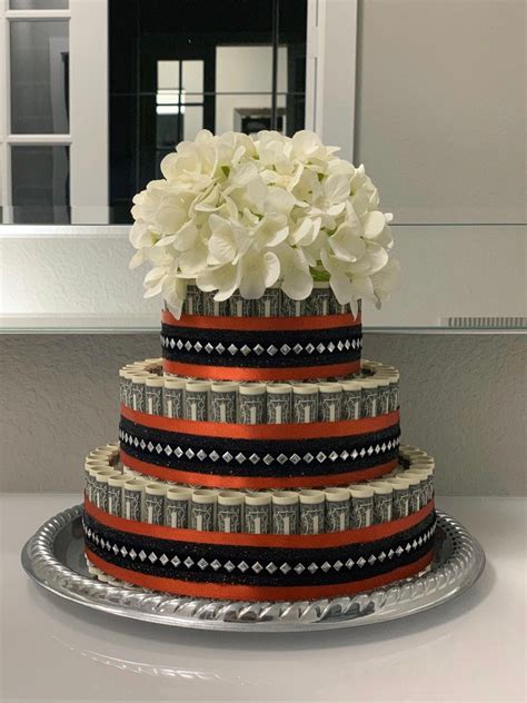 100 Dollar Money Cake 3 Tiered Red And Black Etsy