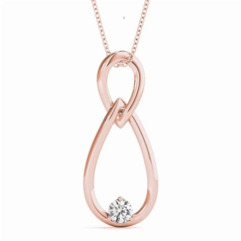 Necklaces And Pendants Infinity Diamond Pendant Rose Gold Pd281rg