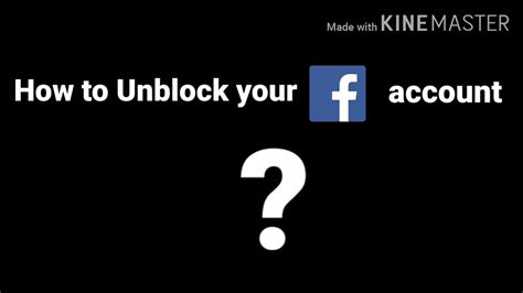 How To Unblock Your Blocked Facebook Account Youtube