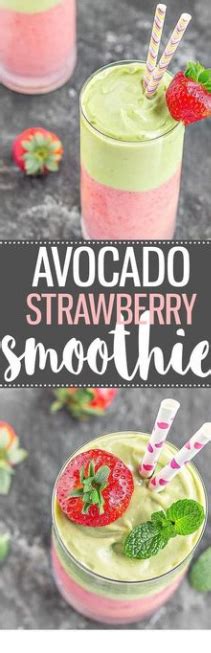 Avocado Strawberry Layered Smoothie Healthyrecipesflatley