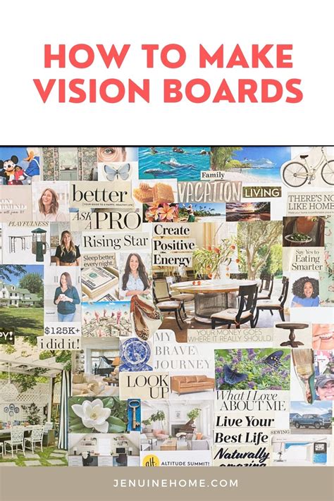 Personal growth, wellness and self care, positivity and motivation tips find all the creative designs you need to create your perfect vision board to start working that law of. How to make vision boards 2020 - Jenuine Home - Design ...