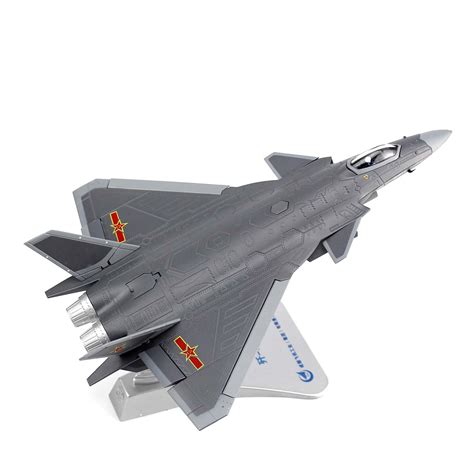 The aircraft can reach higher altitudes with its delta wings in supersonic speeds. 1/72 Grey Fighter Aircraft Diecast Model PR China PLAAF ...