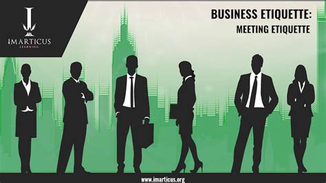 Meeting Etiquette Business Etiquettes Business Communication