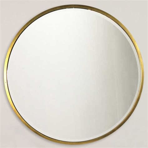 Rowan Gold Elegant Modern Bevelled Round Mirror Wall Mirrors
