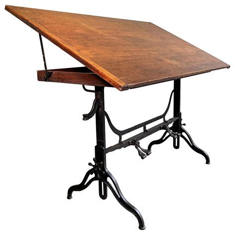 Vintage Adjustable Drafting Table At 1stdibs