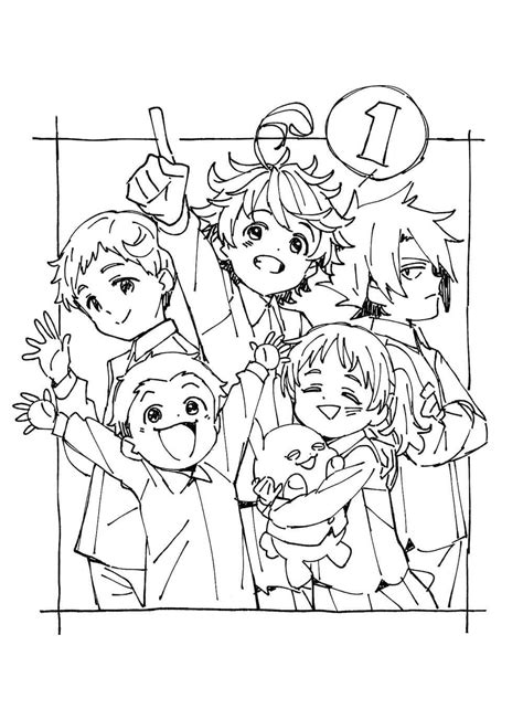 Print The Promised Neverland Coloring Page Download Print Or Color