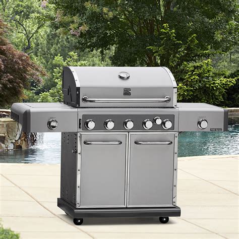 Kenmore Elite 700 Series 5 Burner Dual Fuel Stainless Steel Gas Grill