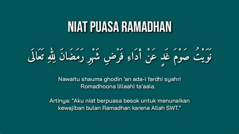 Doa Niat Puasa Ramadhan Dan Artinya Homecare24