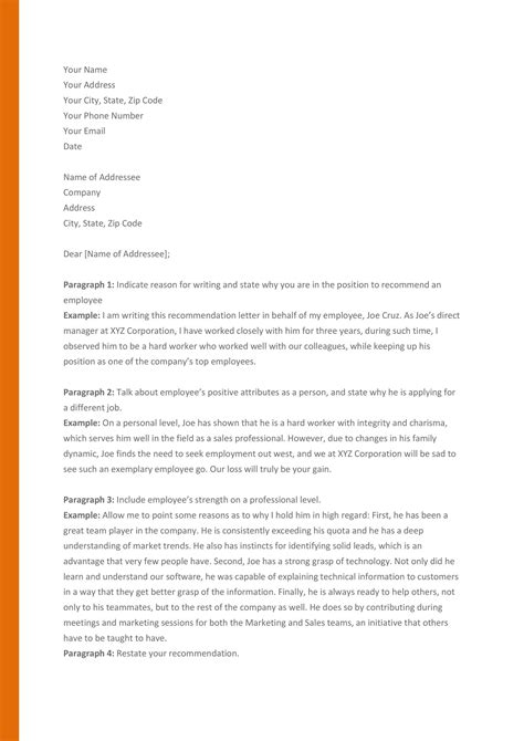 Learn how to write effective recommendation letters and read 5 free it's my pleasure and honor to recommend brian danson for the account manager position with we sell stuff co. 50 Best Recommendation Letters For Employee From Manager
