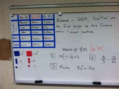 Class Routine | Mr. Vaudrey's Class | Class routine, Math class, Class 