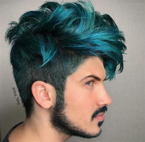 Pin By Rafael Falcão On Sejanormal Men Hair Color Blue Ombre Hair