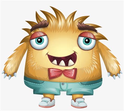 Vector Fluffy Cute Creature Graphic Animated Cartoon Free