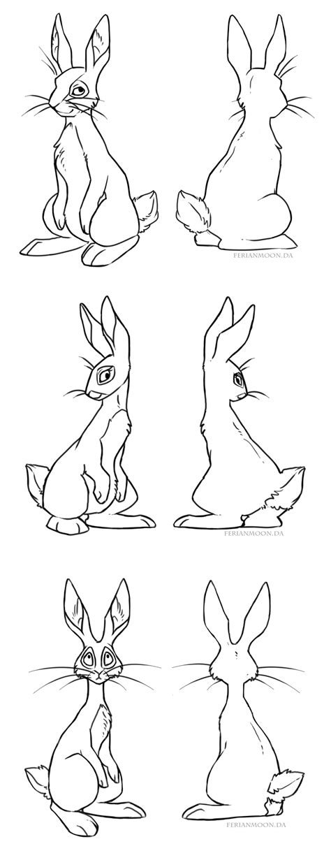 Choose from 1,129 printable design templates, like rabbit feet posters, flyers, mockups, invitation cards, business cards, brochure,etc. Free Cartoon Rabbit Template / Lineart by FerianMoon on ...