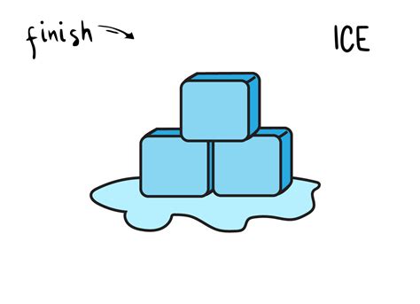 Ice Cubes Drawing Easy Hand Drawn Ice Cubes Stock Illustration