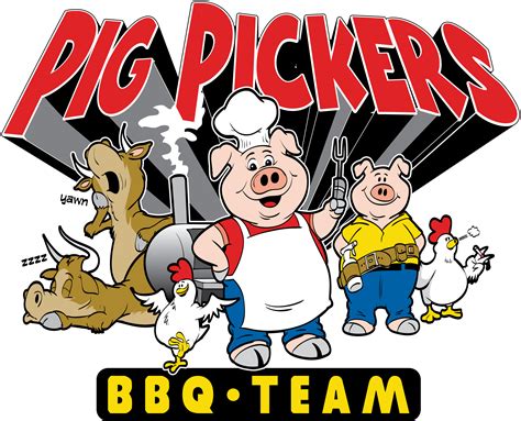 Pig Picker Bbq Team Severn Md Bowie Md Logo Restaurant Bear Art