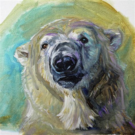 Polar Bear Portrait Study 3 Painting By Christine Montague Fine Art