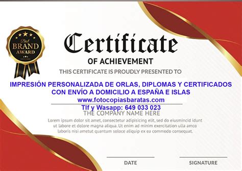 Impresión De Diplomas Certificados Y Orlas Baratos Imprimir Diplomas