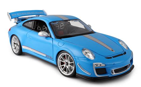 118 Bburago Porsche 911 Gt3 Rs 40 Blue Diecast Car Model
