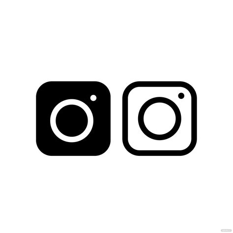 Instagram Logo Black And White Vector In Illustrator Svg  Eps