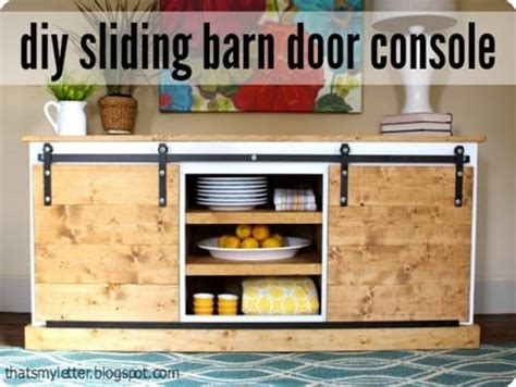 How to build sliding doors for cabinets. Sliding Barn Door Console Table - KnockOffDecor.com