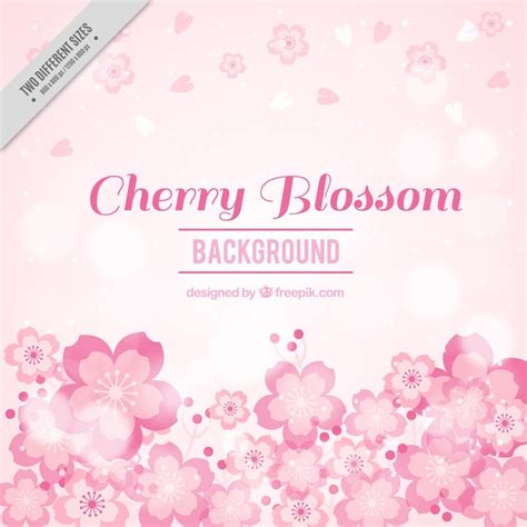 Blurred Cherry Blossom Background In Pink Tones Free Vector