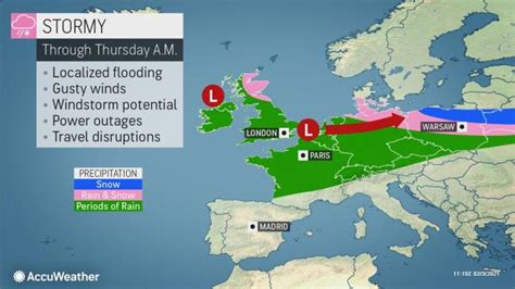 Europe Facing Another 1 2 Punch Of Disruptive Storms